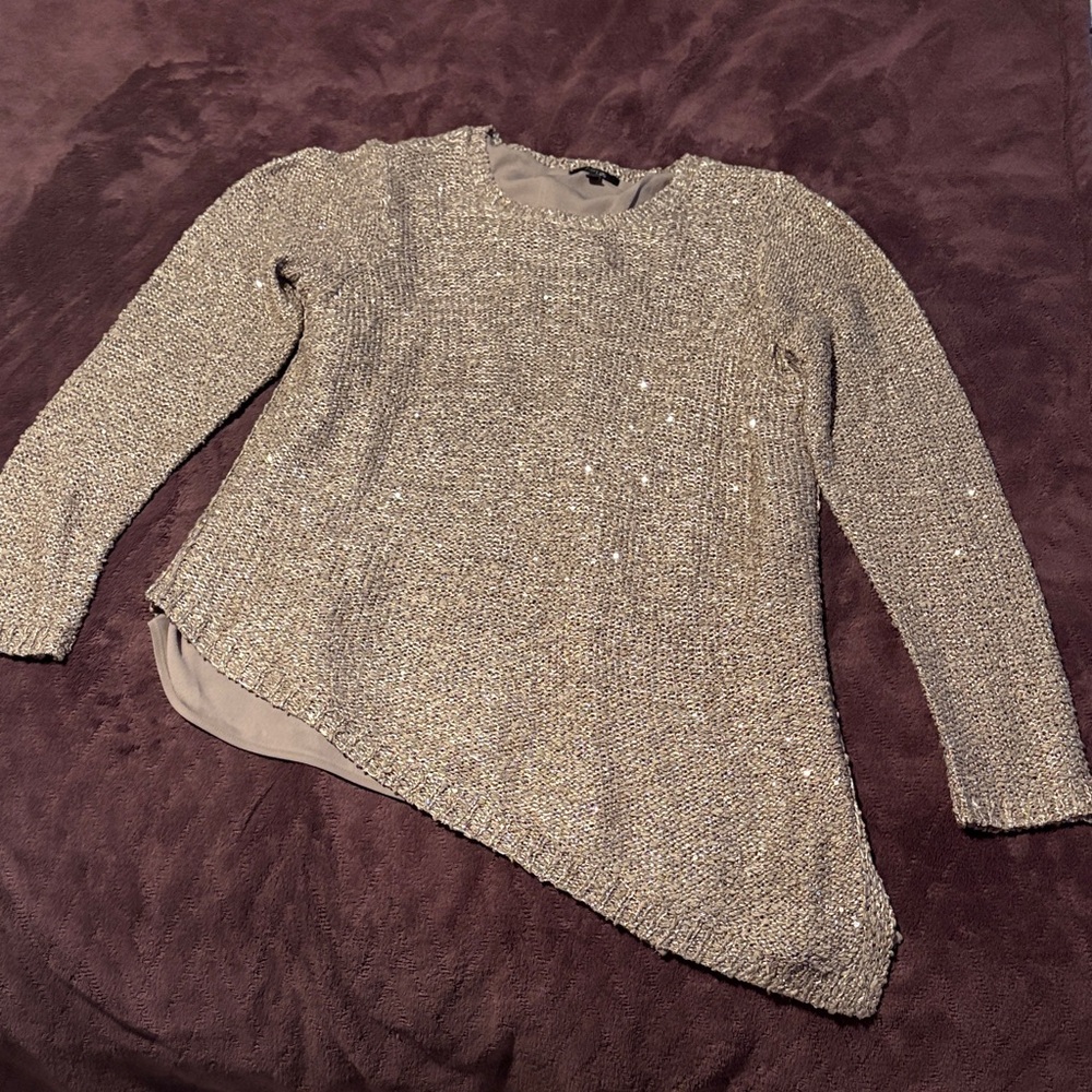 Apt. 9 Metallic Asymmetrical Knit Holiday Sweater